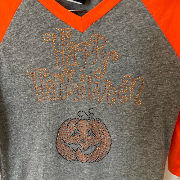 Wish Kids Halloween Tee - Orange and Gray - Picture 2 of 5